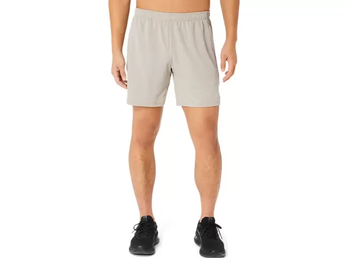 PANTALONES CORTOS DE PUNTO DE 7 PULGADAS CON MALLA VENTILADA PANTALONES CORTOS DE PUNTO DE 7 PULGADAS CON MALLA VENTILADA