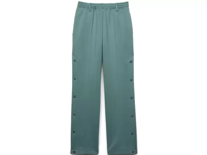 PANTALONES DE PUNTO CON BROCHES LATERALES PANTALONES DE PUNTO CON BROCHES LATERALES