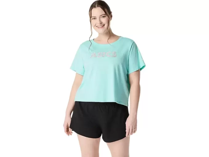 TOP CORTO DE MANGA CORTA ASICS DAISY PARA MUJER TOP CORTO DE MANGA CORTA ASICS DAISY PARA MUJER