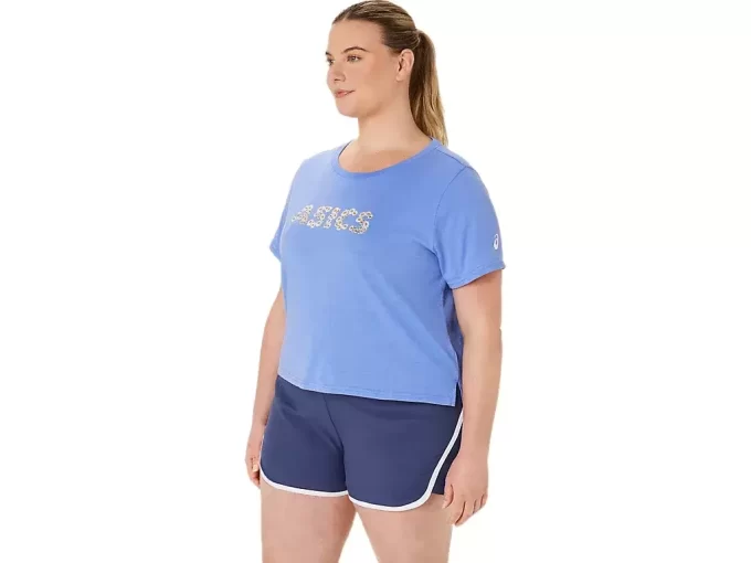 TOP CORTO DE MANGA CORTA ASICS DAISY PARA MUJER TOP CORTO DE MANGA CORTA ASICS DAISY PARA MUJER
