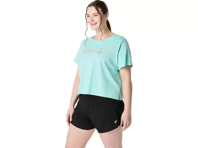 TOP CORTO DE MANGA CORTA ASICS DAISY PARA MUJER TOP CORTO DE MANGA CORTA ASICS DAISY PARA MUJER
