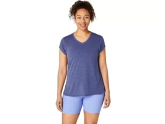 TOP DE CUELLO EN V DE JEATHER PARA MUJER