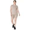 TOP DE CUELLO REDONDO DE JEATHER PARA MUJER TOP DE CUELLO REDONDO DE JEATHER PARA MUJER